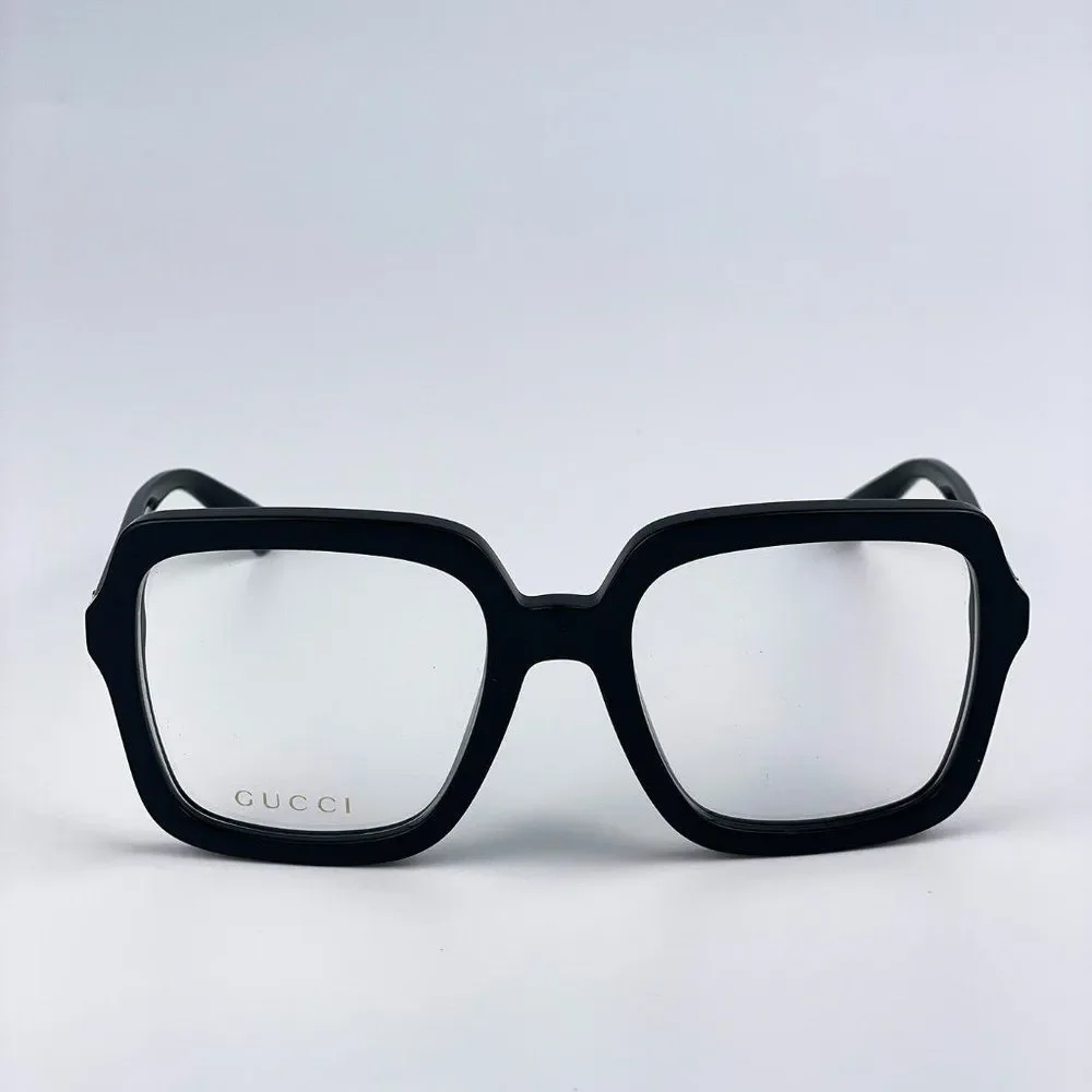 Gucci GG1318O 001 BRAND NEW Eyeglasses Black Square Women